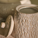 Alderney 10cm Lidded Ceramic Sea Salt and Bergamot Candle - Whitewash - Laura James 