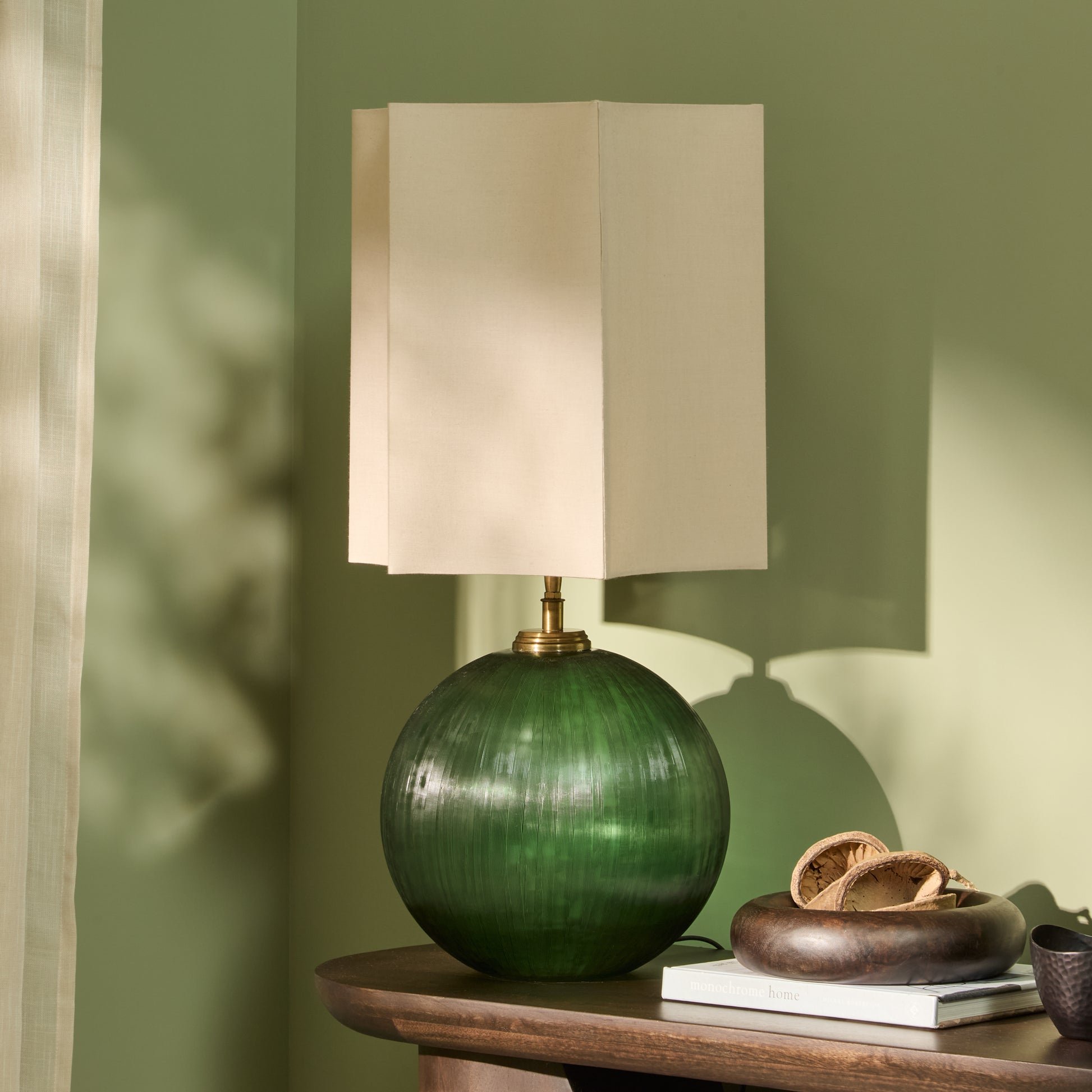 Coreley 30cm Cotton Lamp Shade - Taupe - Laura James 
