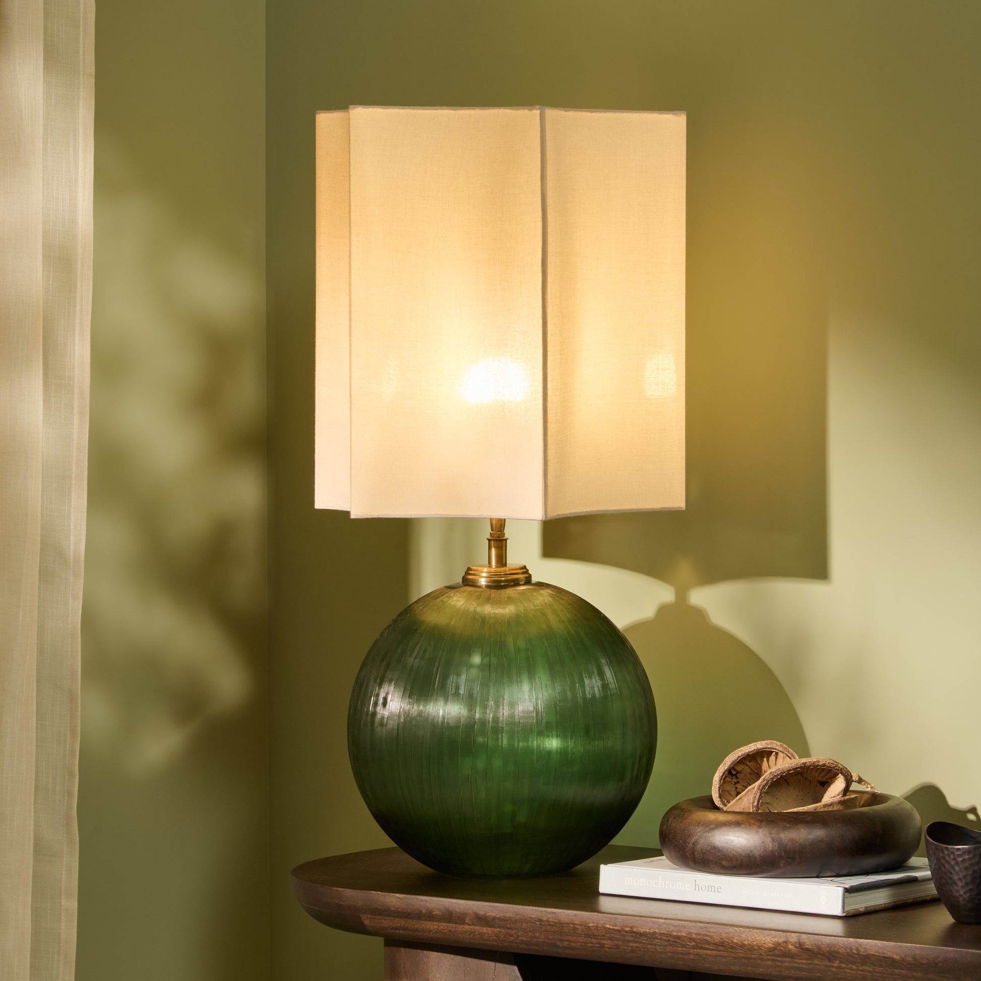 Coreley 30cm Cotton Lamp Shade - Taupe - Laura James 