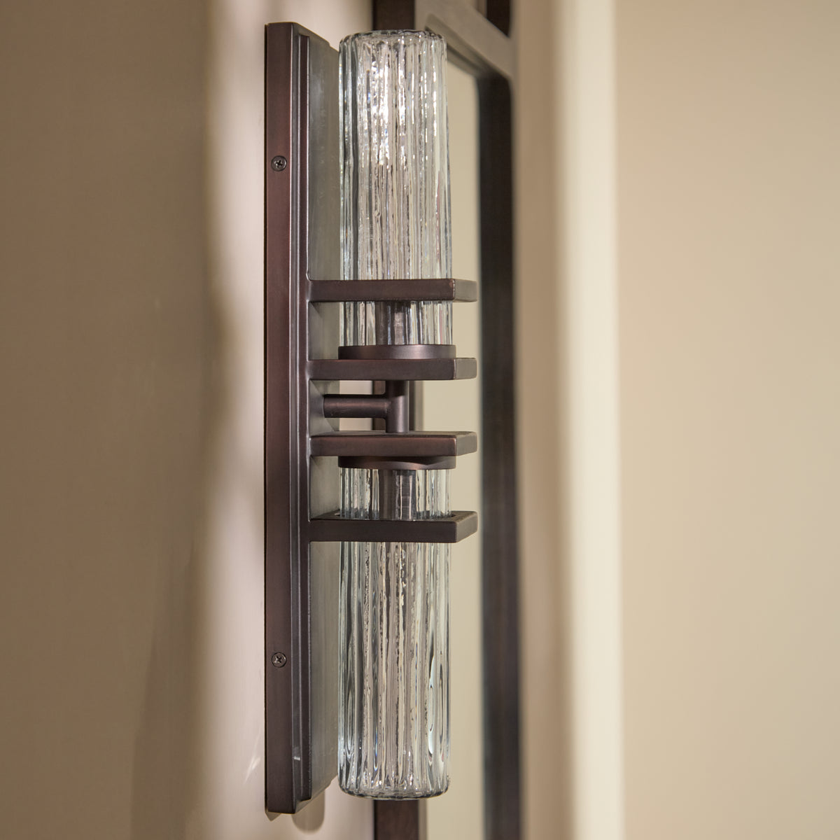 Boscastle 40cm IP44 Wall Light - Black Bronze - Laura James 