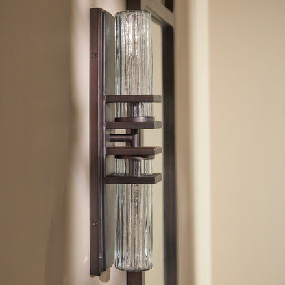 Boscastle 40cm IP44 Wall Light - Black Bronze - Laura James 