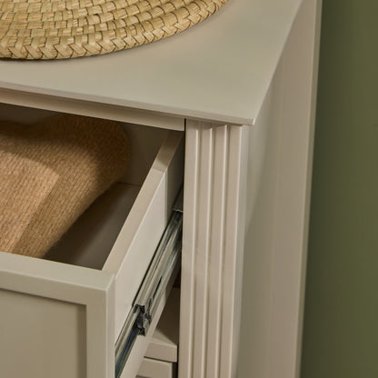 Cambrie 115cm 6 Drawer Chest of Drawers - Oatmeal - Laura James 
