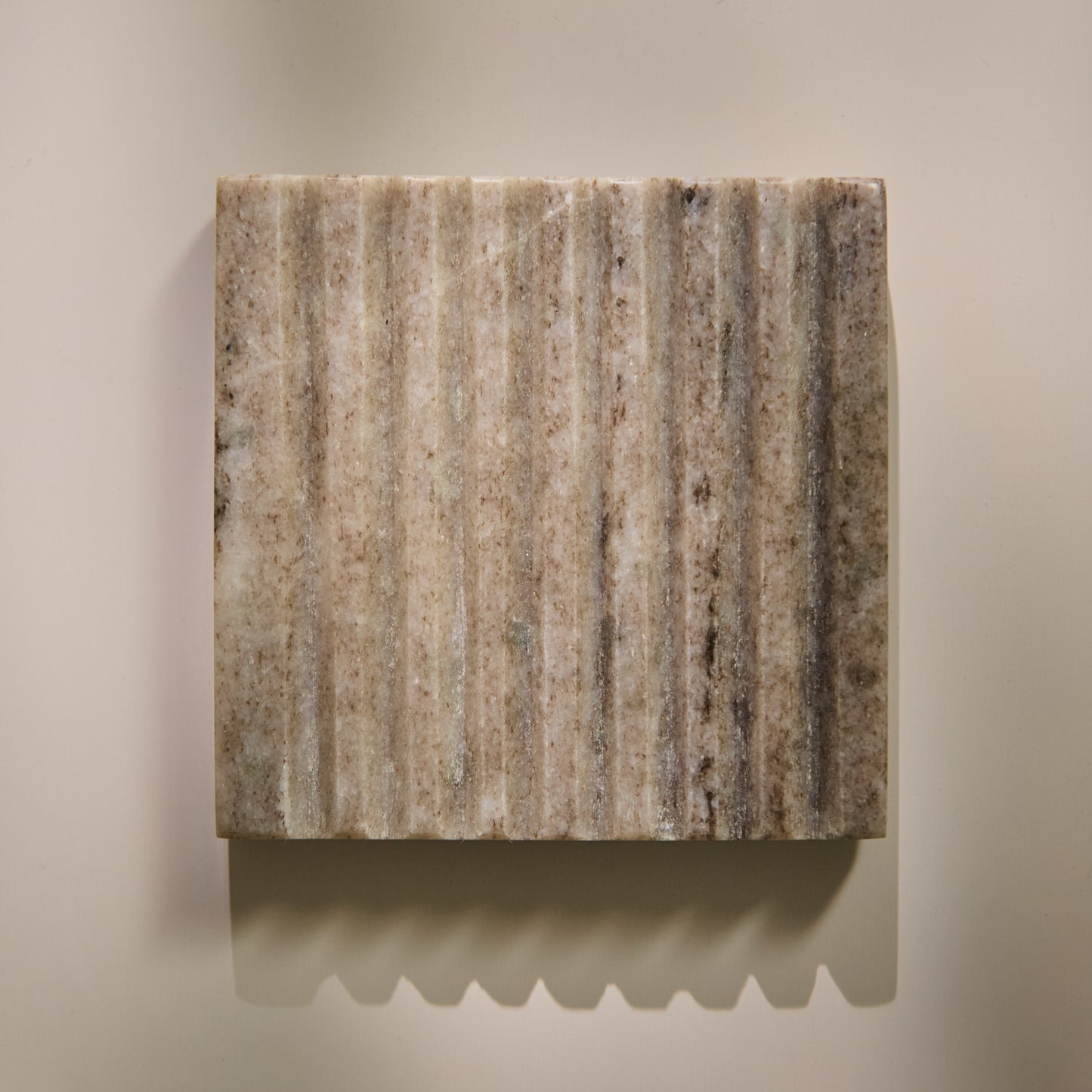Tiree 10cm Set of 4 Square Coasters - Beige Marble - Laura James 