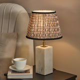 Colmar 23.5cm Marble Table Lamp Base - White Marble - Laura James 