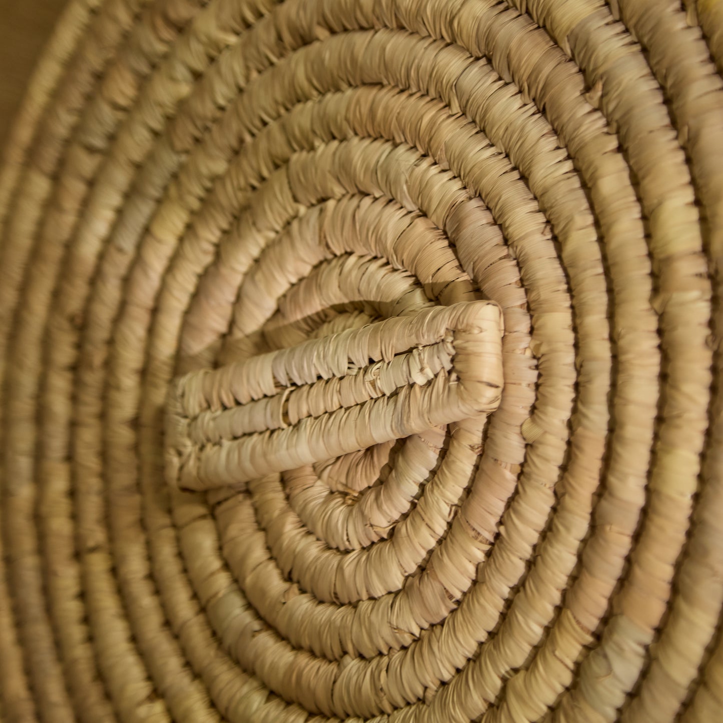 Kasheli 50cm Round Laundry Basket - Natural Date Leaf - Laura James 