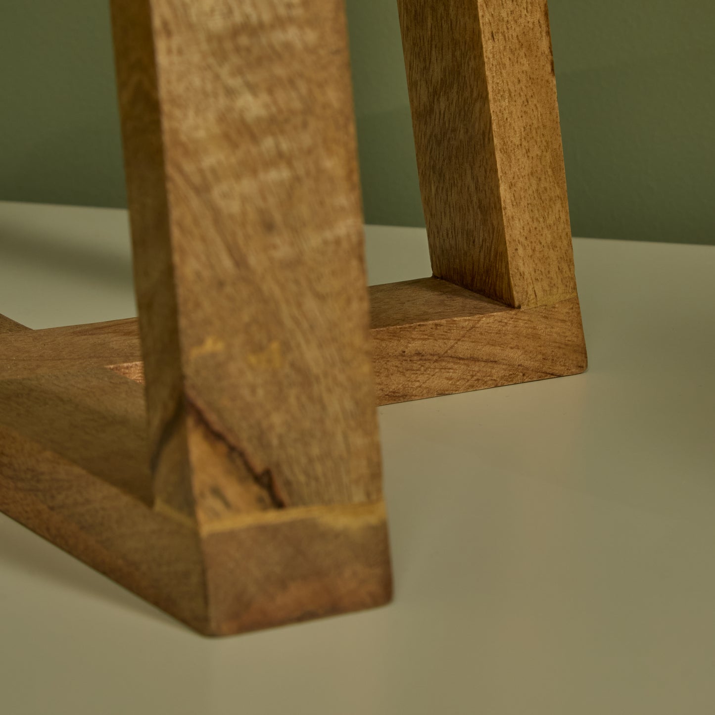 Konduru 70cm Table Lamp - Natural Fabric and Natural Mango Wood - Laura James 