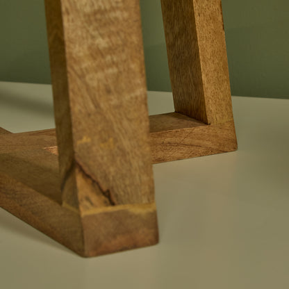 Konduru 70cm Table Lamp - Natural Fabric and Natural Mango Wood - Laura James 
