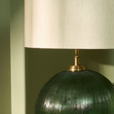 Konduru 40cm Lamp Shade - Natural Fabric and Natural Mango Wood - Laura James 