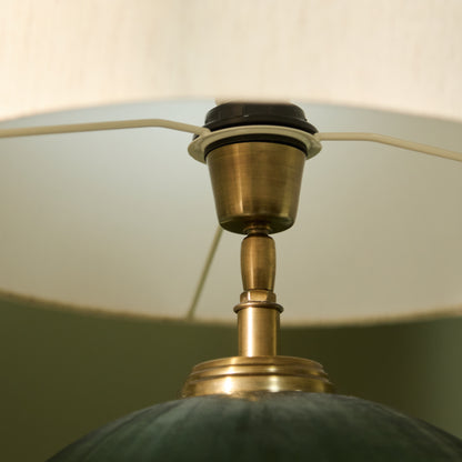 Konduru 40cm Lamp Shade - Natural Fabric and Natural Mango Wood - Laura James 