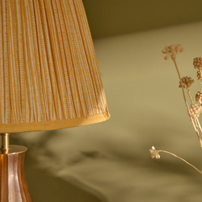 Mandla 40cm Glass Lamp Base - Amber Yellow - Laura James 