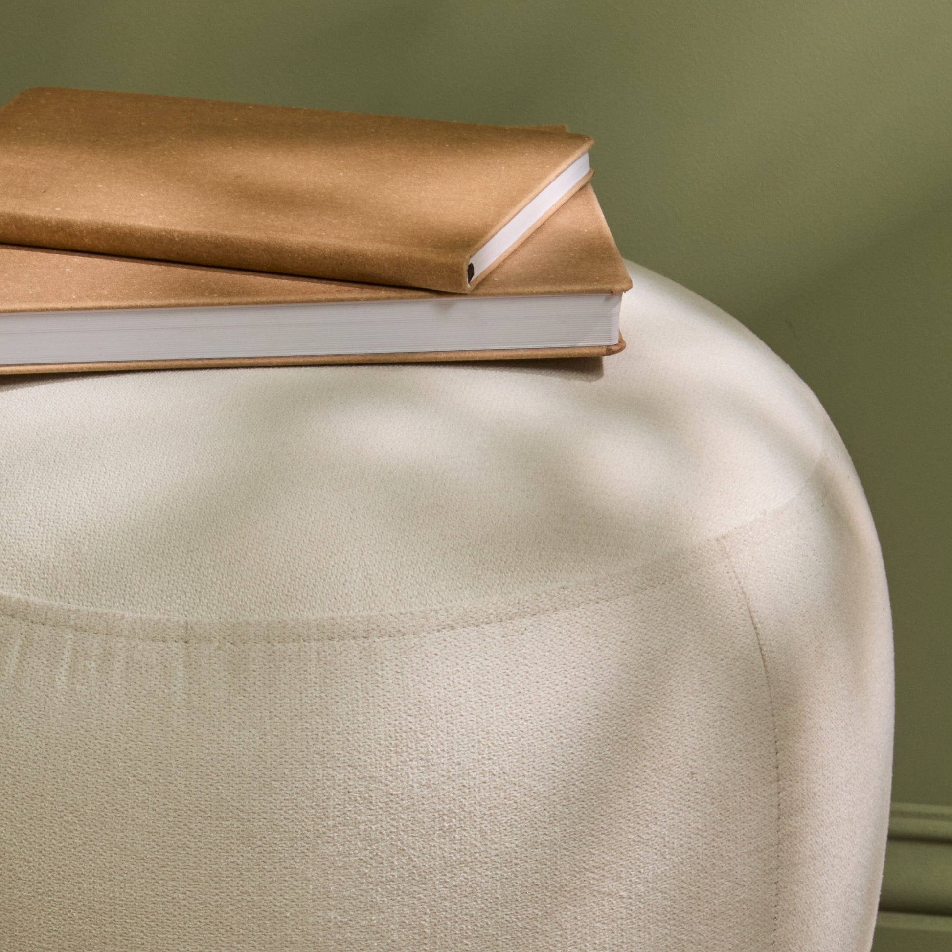 Jovi Footstool - Ivory - Laura James 
