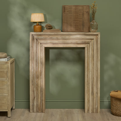 Piper 100cm Fireplace Surround - Almond Brown - Laura James 