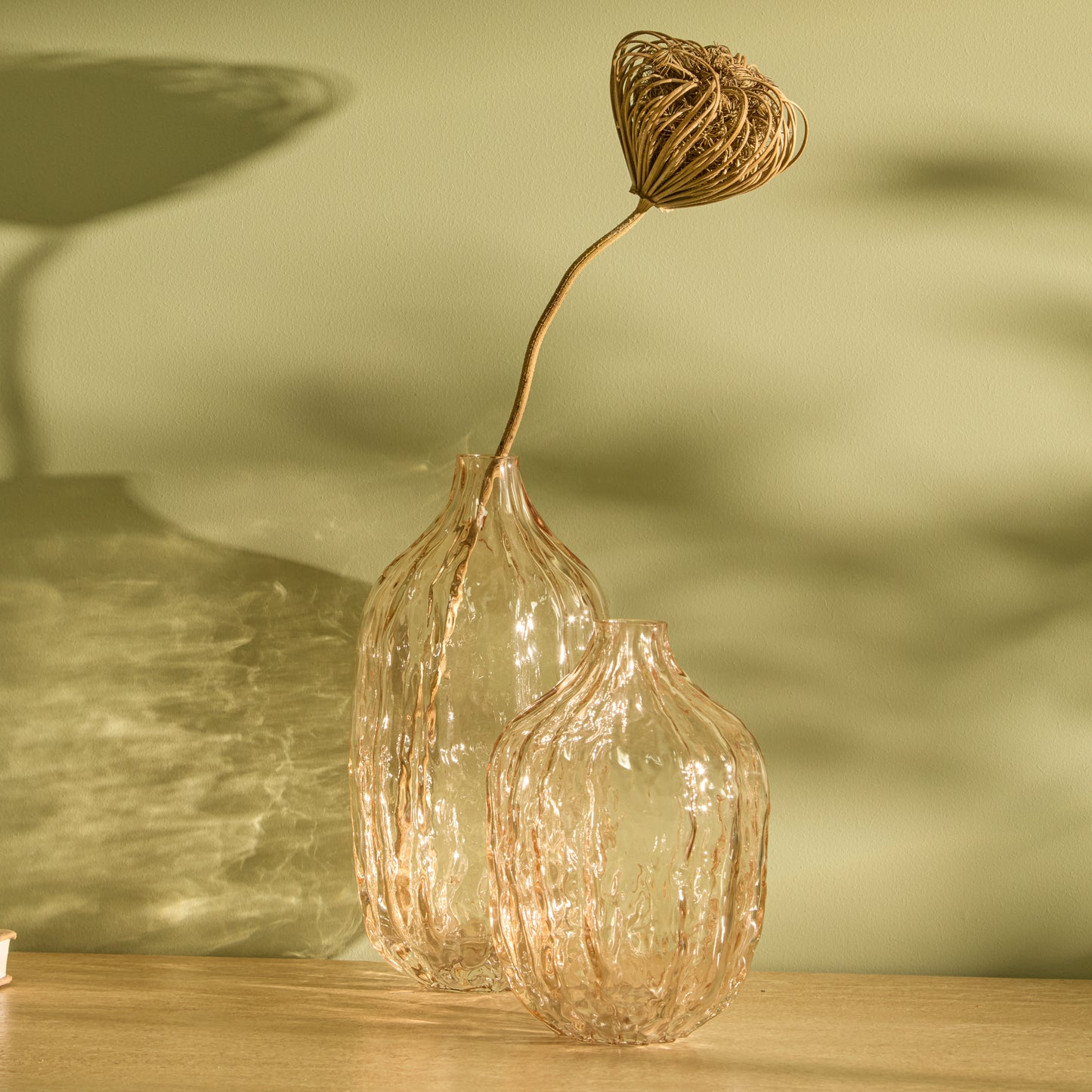 Radford 19cm Glass Vase - Clay - Laura James 