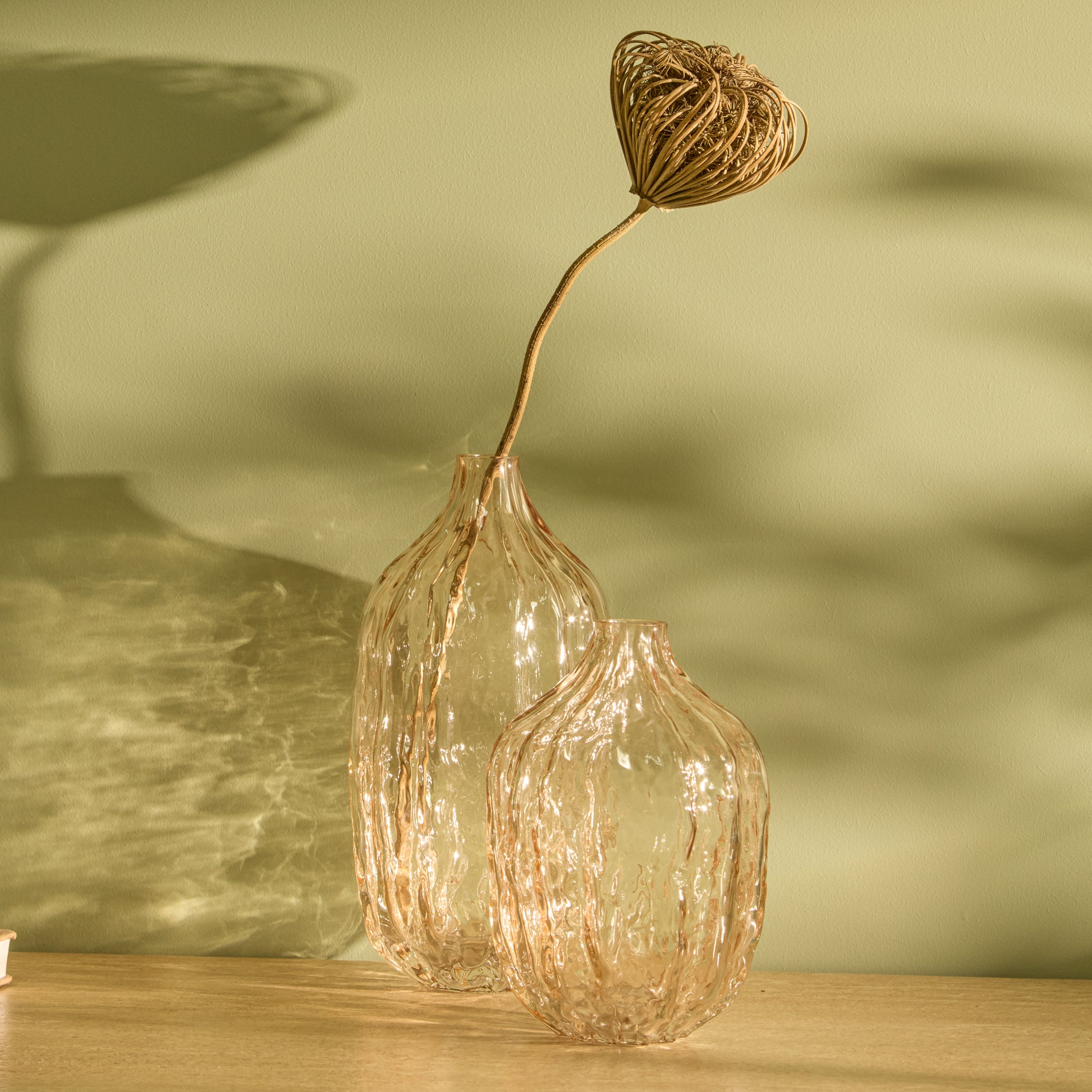 Radford 19cm Glass Vase - Clay - Laura James 