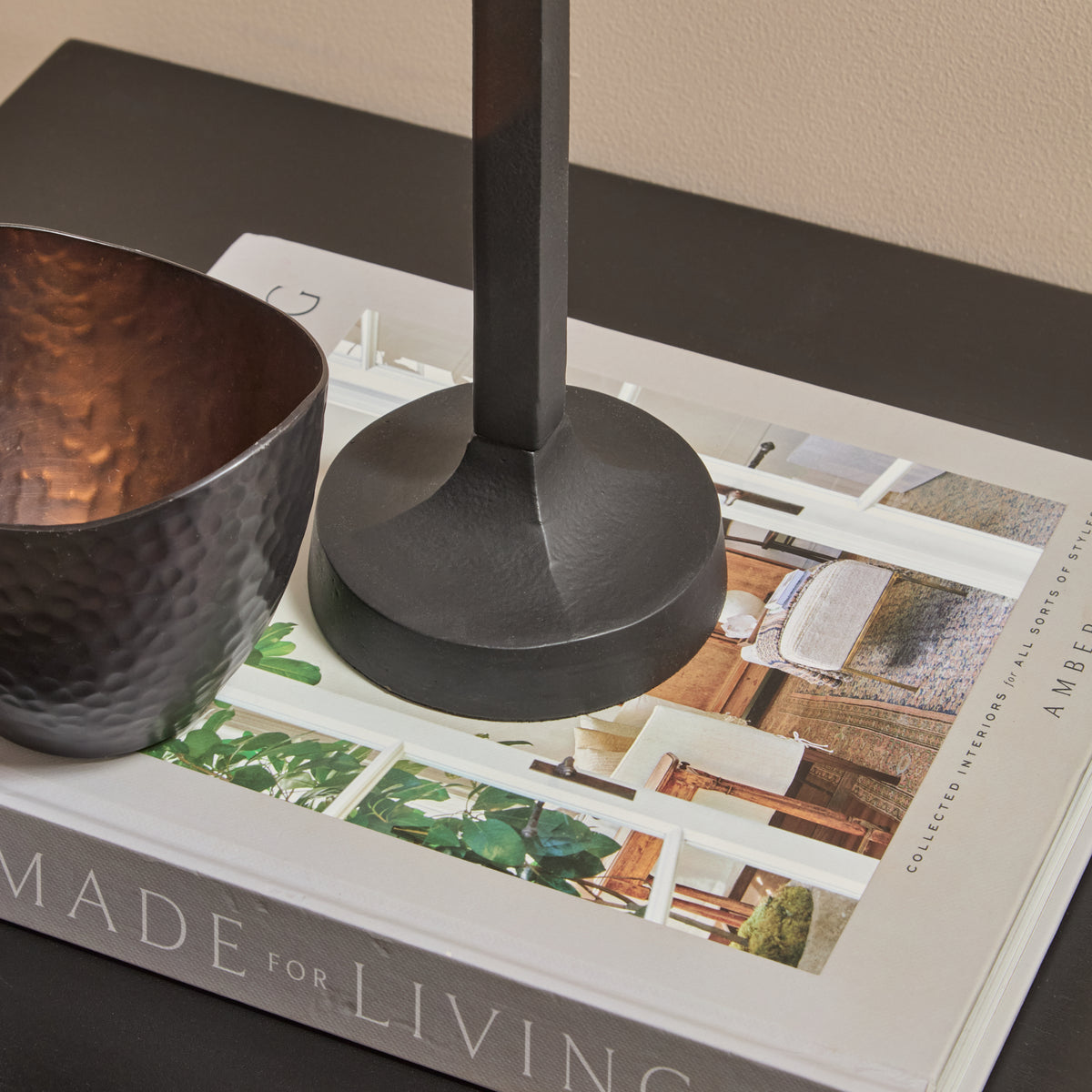 Ryall 31cm Metal Table Lamp Base - Matte Black