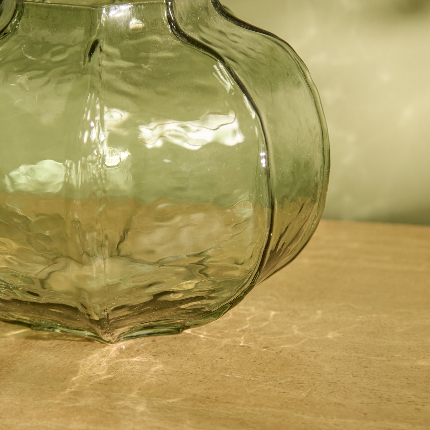 Ferrara 18cm Glass Vase - Olive Green - Laura James 