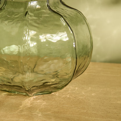Ferrara 18cm Glass Vase - Olive Green - Laura James 