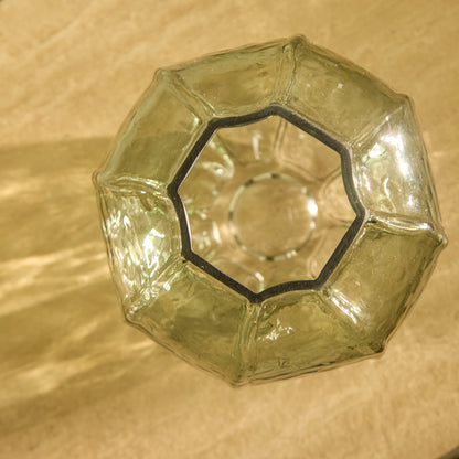 Ferrara 15cm Glass Vase - Olive Green - Laura James 