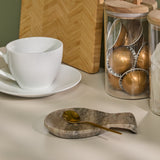 Tiree 15cm Spoon Rest - Beige Marble - Laura James 