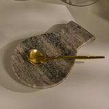 Tiree 15cm Spoon Rest - Beige Marble - Laura James 