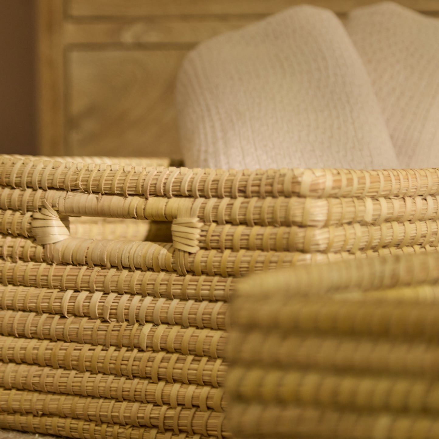 Kalna 40x30cm Rectangular Sea Grass Basket - Natural - Laura James 