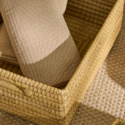 Kalna 35x25cm Rectangular Sea Grass Basket - Natural - Laura James 