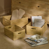 Kalna 40x30cm Rectangular Sea Grass Basket - Natural - Laura James 