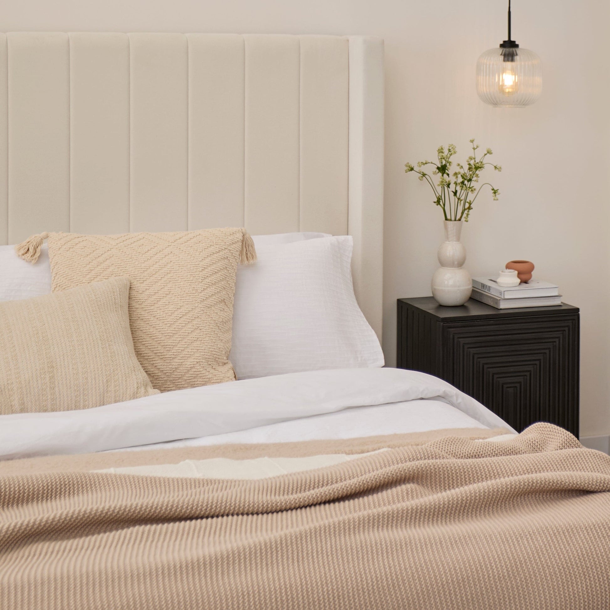 Alice Double Ottoman Bed - Ivory - Laura James 