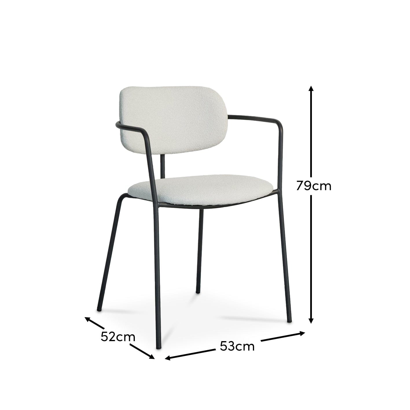 Luca Dining Chairs - Set of 4 - Light Beige - Laura James 