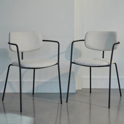 Luca Dining Chairs - Set of 4 - Light Beige - Laura James 