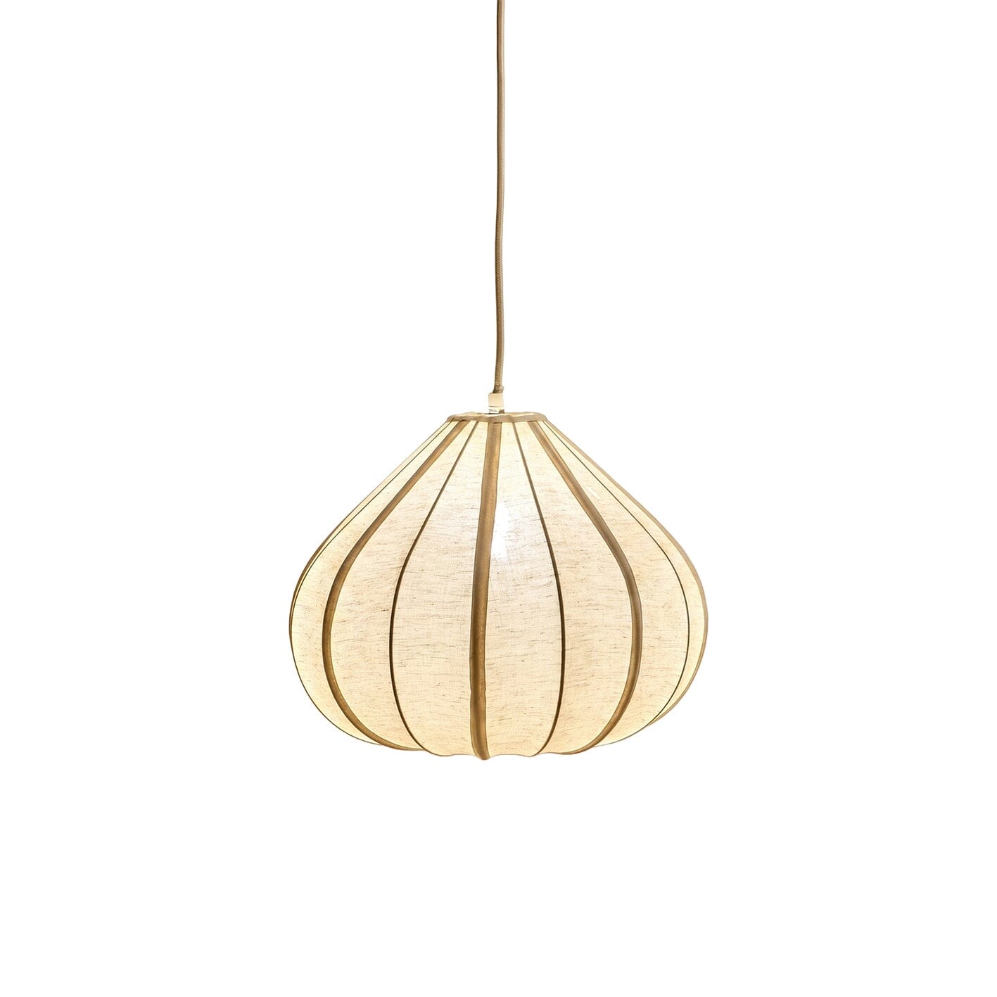 Lahsun 46cm Fabric Pendant Light - Natural - Laura James
