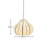 Lahsun 36cm Fabric Pendant Light - Natural - Laura James