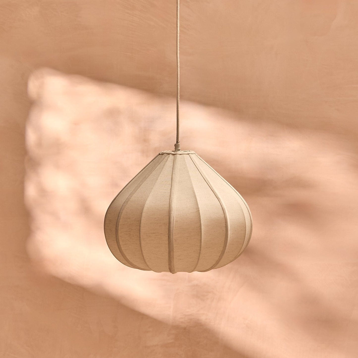 Lahsun 36cm Fabric Pendant Light - Natural - Laura James