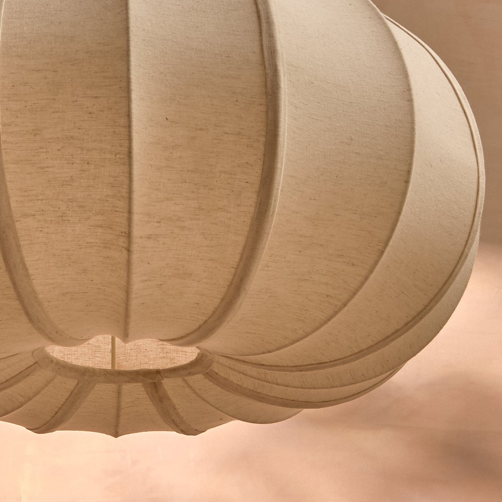 Lahsun 56cm Fabric Pendant Light - Natural - Laura James