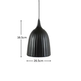 Lambeth 38.5cm Pendant Light - Black - Laura James