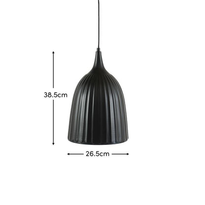Lambeth 38.5cm Pendant Light - Black - Laura James