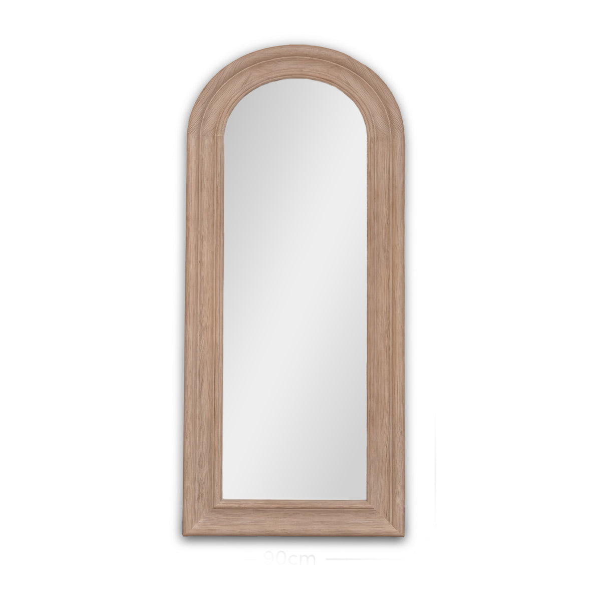 Langton 180x90cm Wooden Arch Floor Mirror - Whitewash - Laura James 