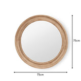 Langton 75cm Wooden Mirror - Natural - Laura James