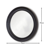 Langton 75cm Wooden Mirror - Black - Laura James 