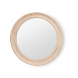 Langton 75cm Wooden Round Mirror - Whitewash - Laura James 