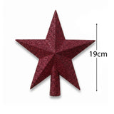 Lasele Shatterproof 19cm Star Tree Topper - Festive Pink Glitter - Laura James