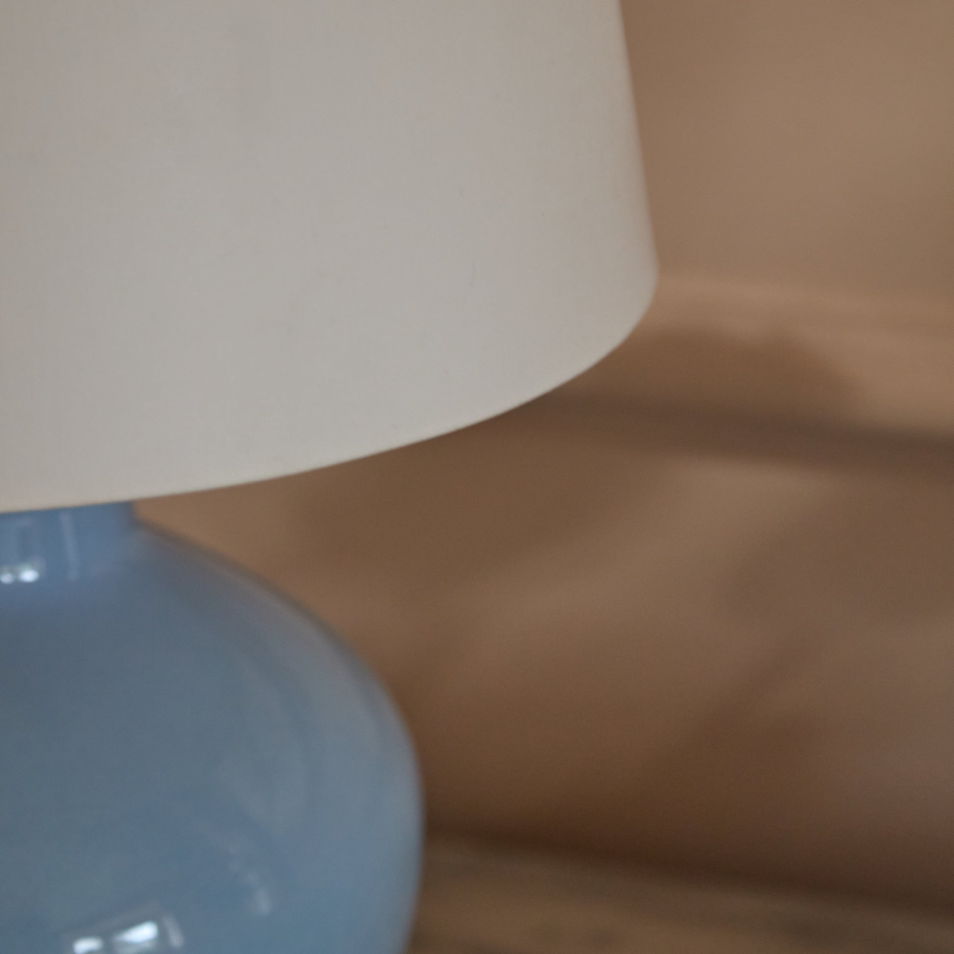 Launton 27cm Ceramic Lamp Base with Coningsby White Shade - 30cm - Laura James