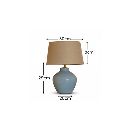 Launton 27cm Ceramic Lamp Base - Cornflower Blue