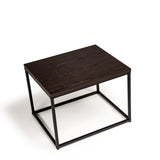 Jay Walnut Side Table - Black Frame Laura James