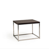 Jay Walnut Side Table - Chrome Frame - Laura James