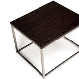 Jay Walnut Side Table - Chrome Frame - Laura James