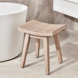 Shiro Wooden Stool - 40cm - Laura James 
