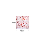 Lazio 10cm Glass Candle Holder - Paprika & Blush Pink Confetti - Laura James