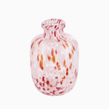 Lazio 20cm Glass Vase - Paprika & Blush Pink Confetti - Laura James