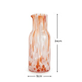 Lazio 24cm Carafe Glass Jug - Blush Pink Confetti - Laura James